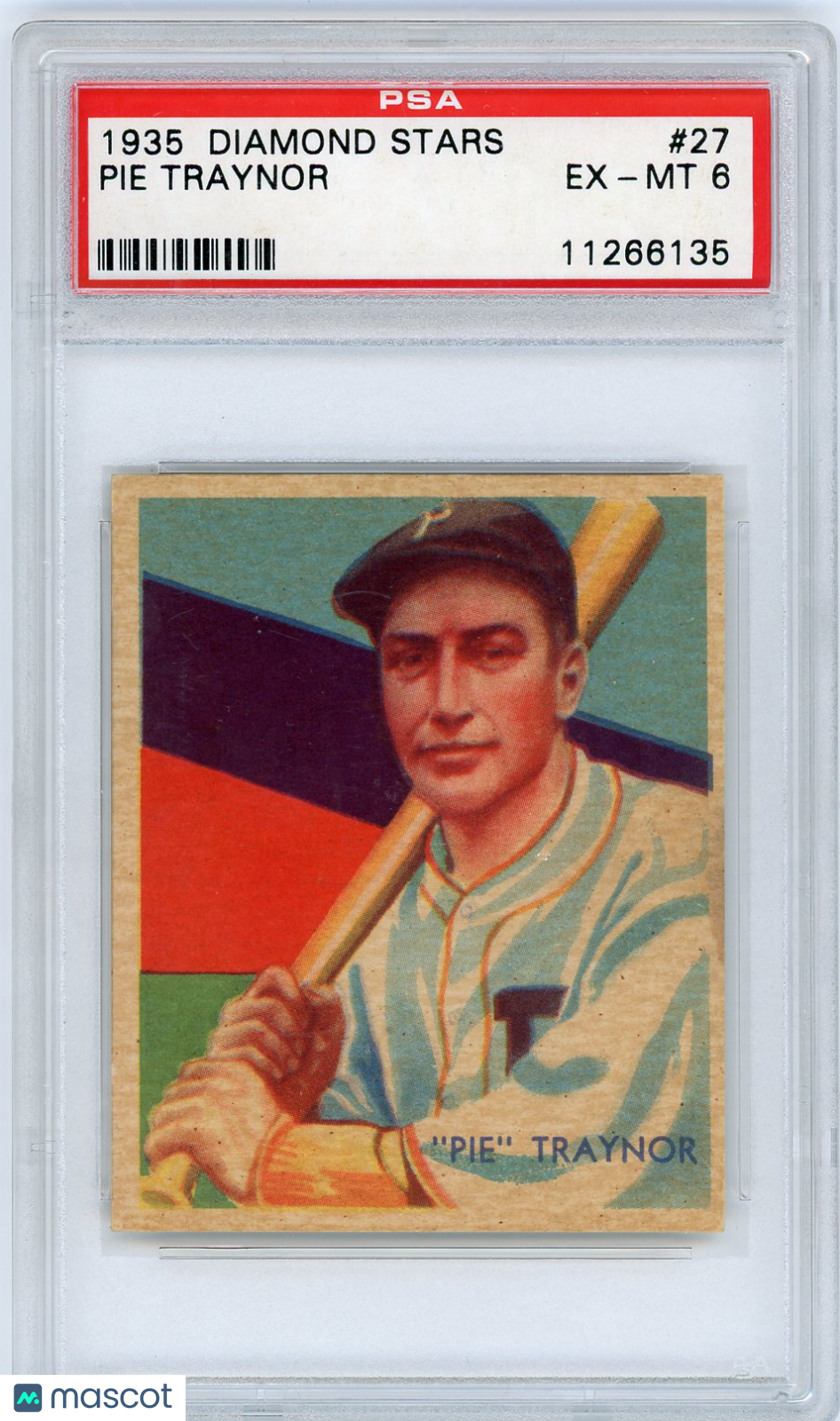 1935 Diamond Stars Pie Traynor #27 PSA 6