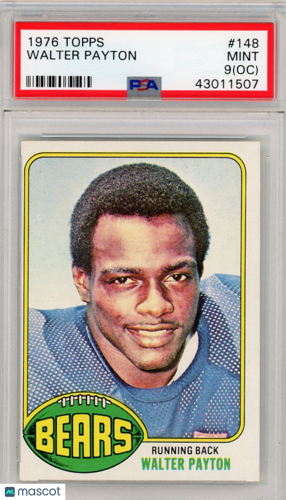 1976 Topps Walter Payton #148 PSA 9 Oc