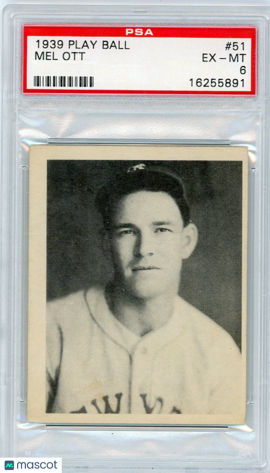 1939 Play Ball Mel Ott #51 PSA 6