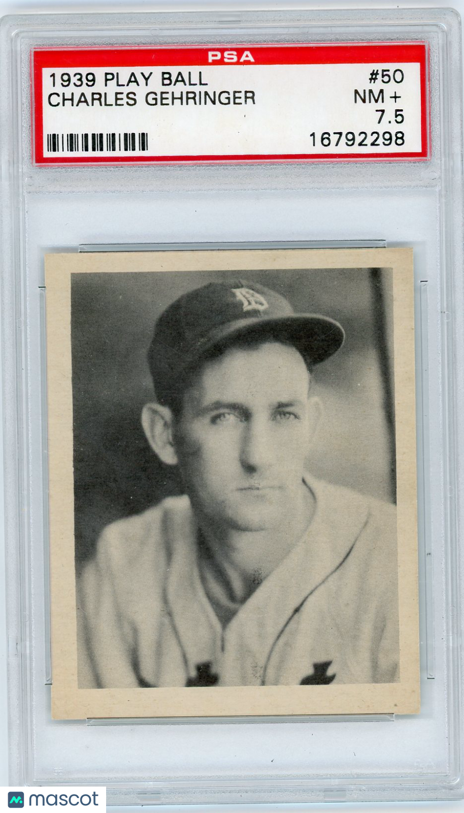 1939 Play Ball Charles Gehringer #50 PSA 7.5