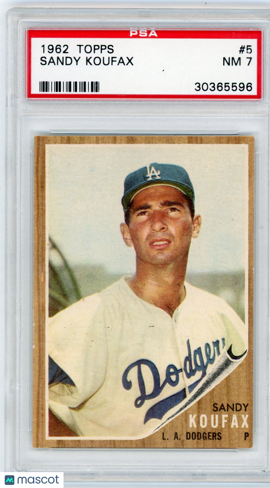 1962 Topps Sandy Koufax #5 PSA 7