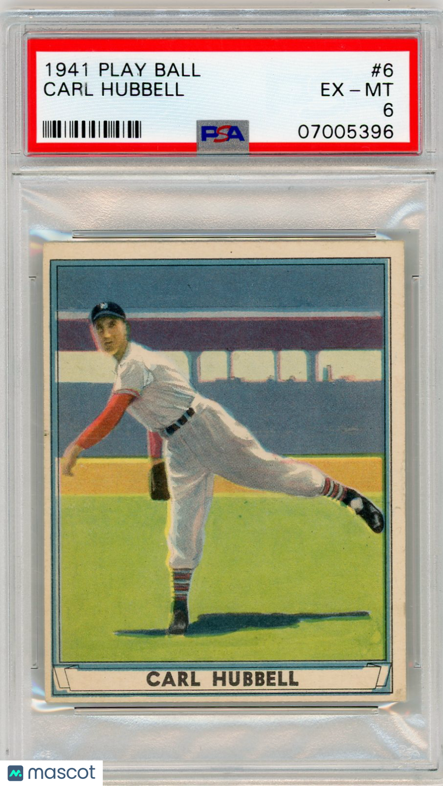1941 Play Ball Carl Hubbell #6 PSA 6