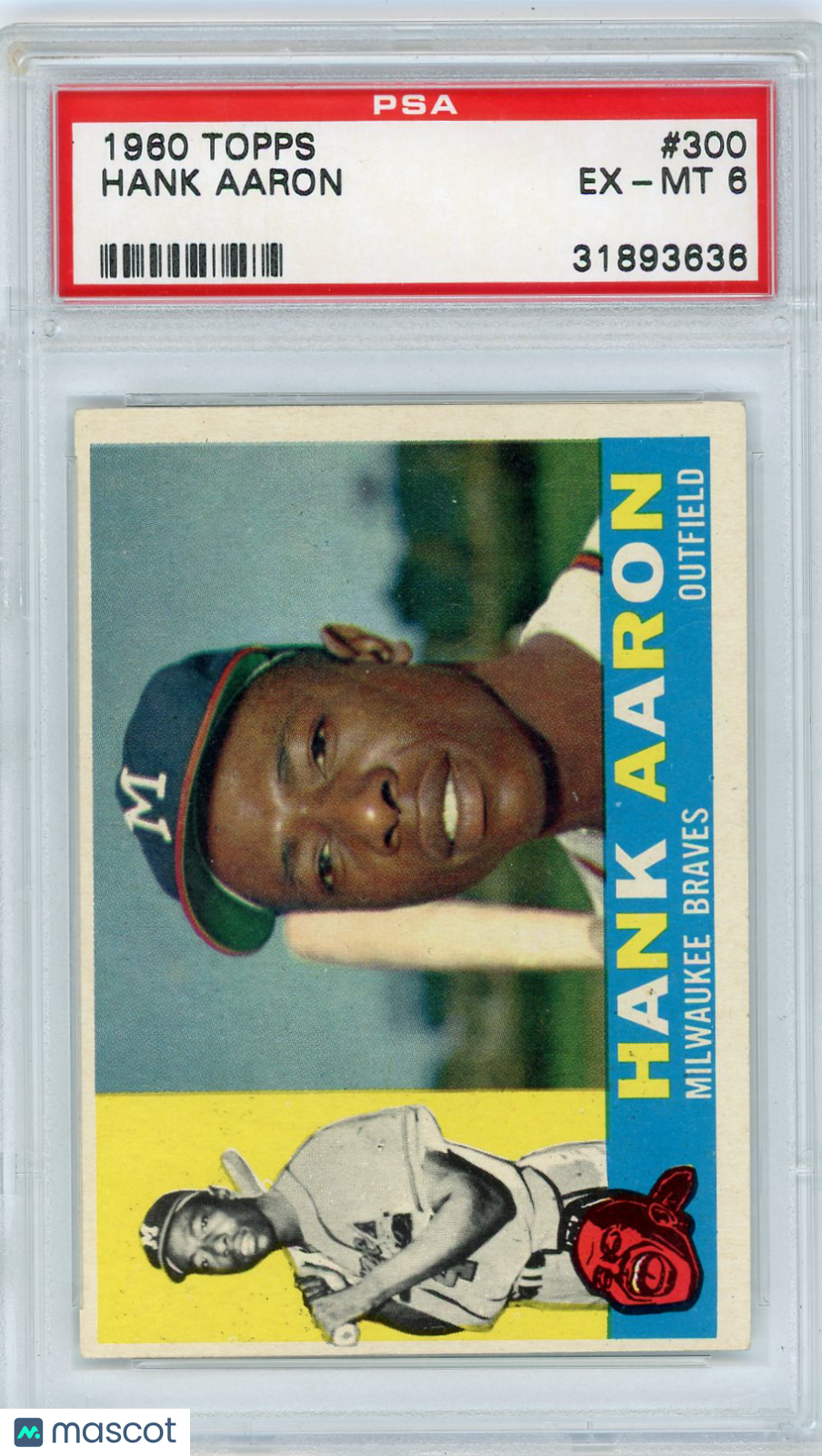 1960 Topps Hank Aaron #300 PSA 6