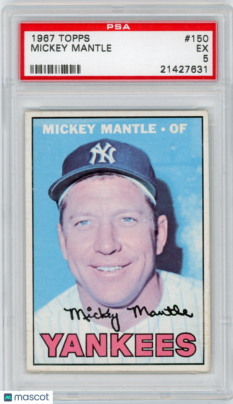 1967 Topps Mickey Mantle #150 PSA 5