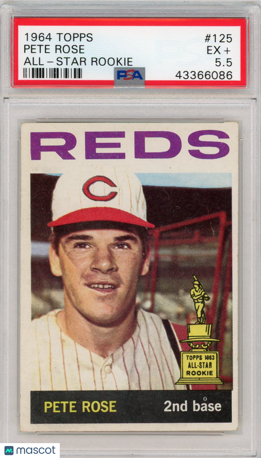 1964 Topps Pete Rose #125 All Star Rookie PSA 5.5