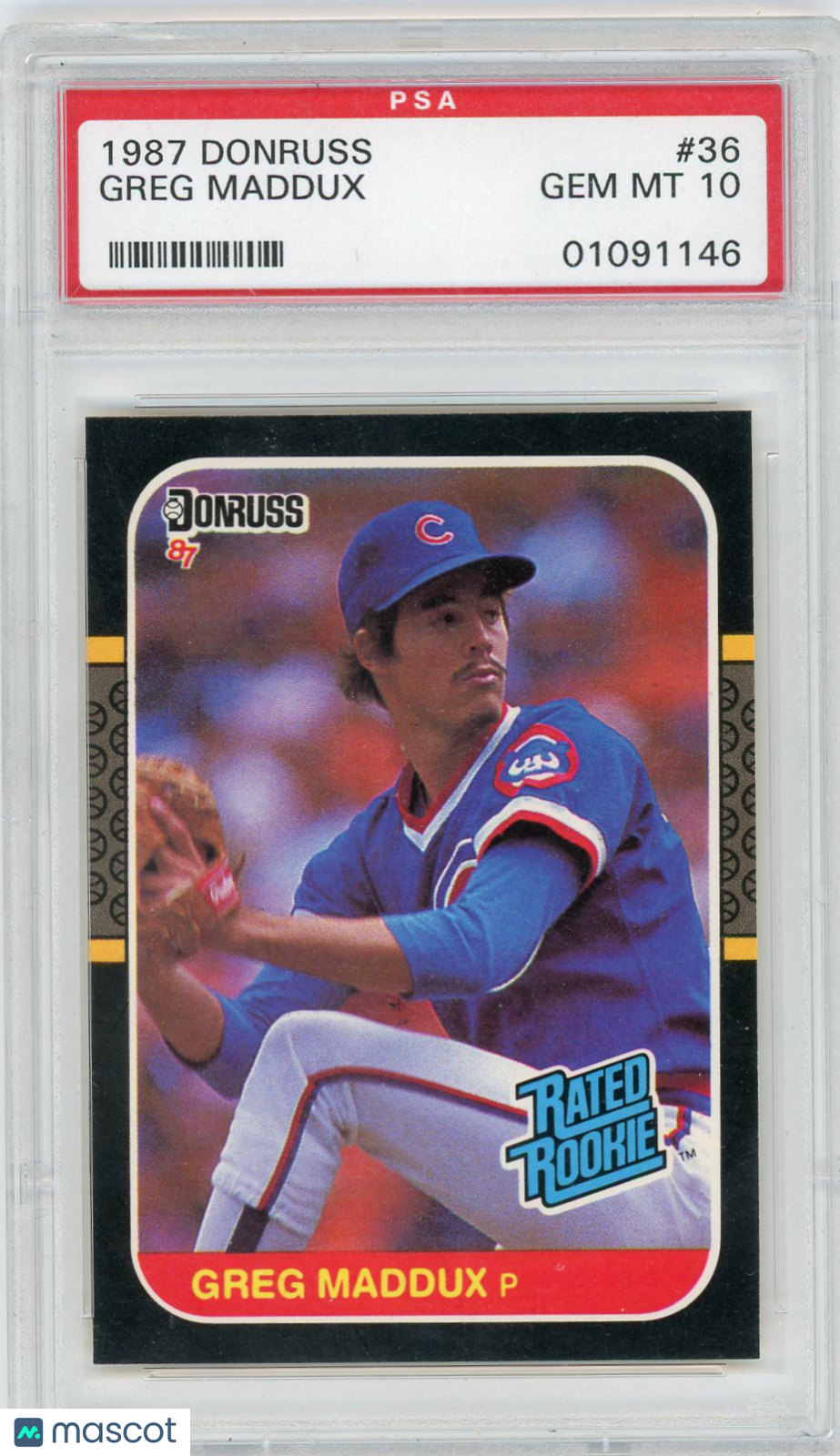 1987 Donruss Greg Maddux #36 PSA 10