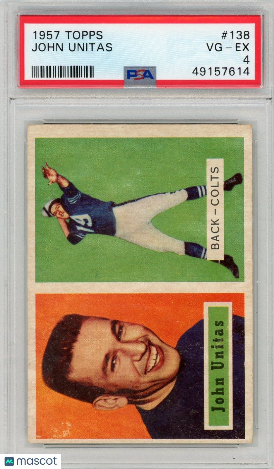 1957 Topps John Unitas #138 PSA 4