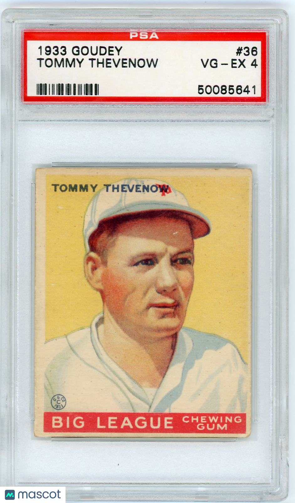 1933 Goudey Tommy Thevenow #36 PSA 4