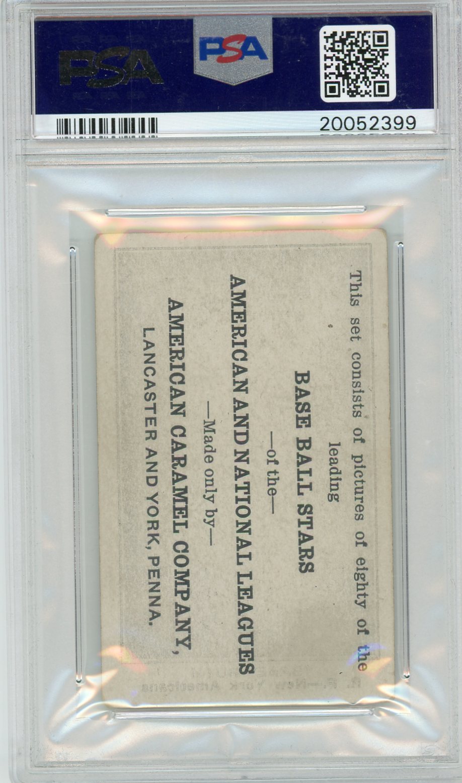 1921 E121 American Caramel Series Of 80 "babe" Ruth PSA 3.5