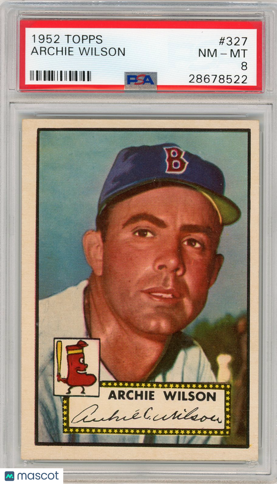1952 Topps Archie Wilson #327 PSA 8