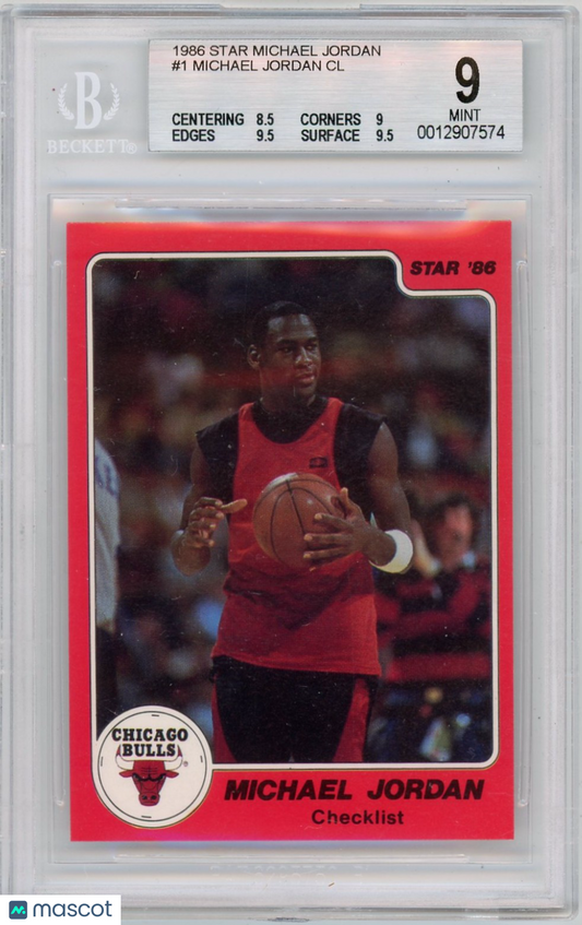 1986 Star Michael Jordan Michael Jordan #1 BGS 9