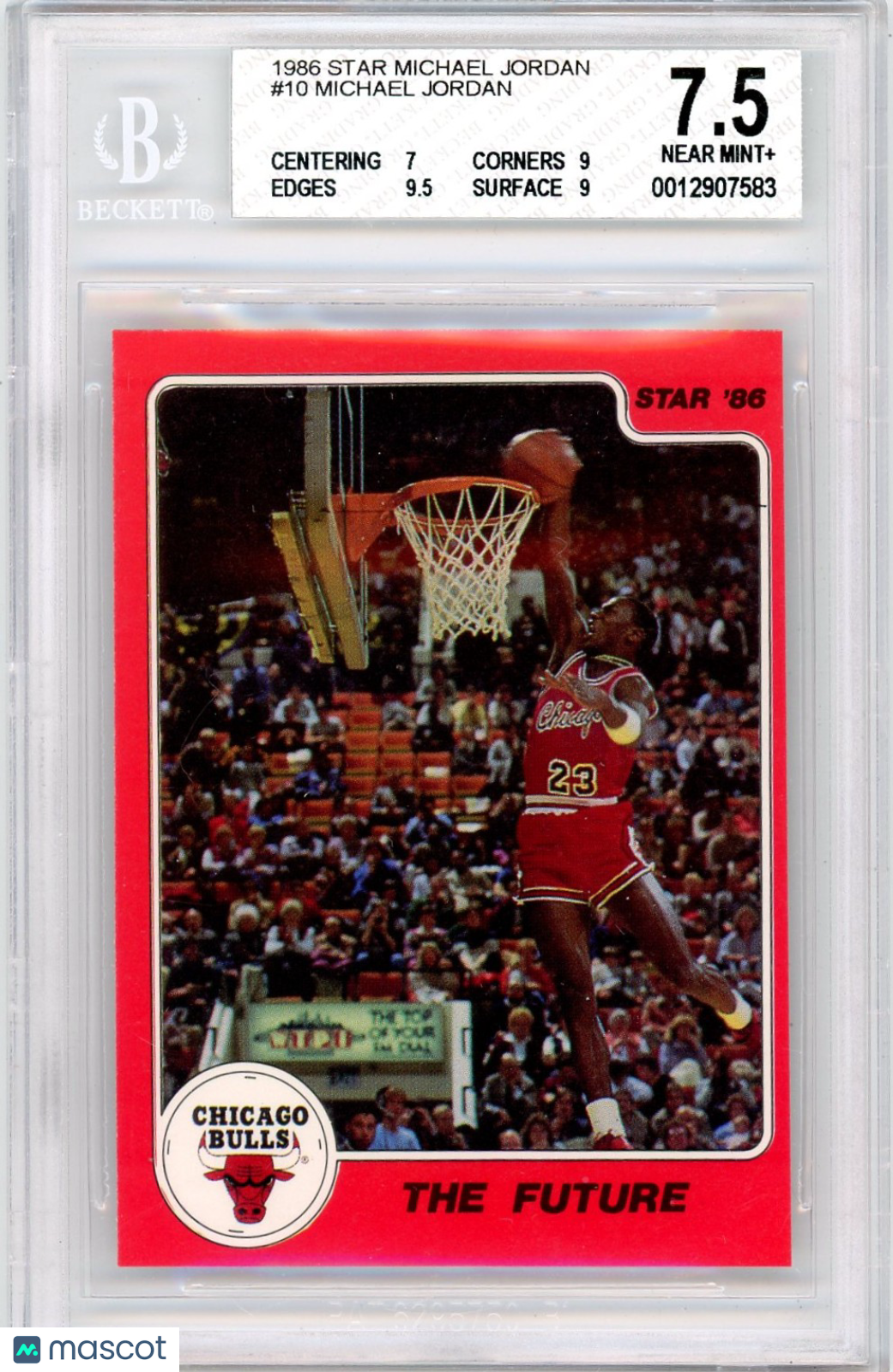 1986 Star Michael Jordan The Future Michael Jordan #10 BGS 7.5 /The