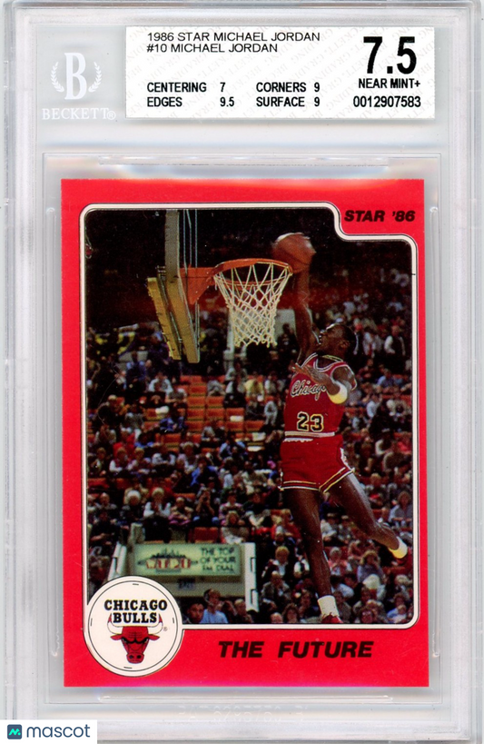 1986 Star Michael Jordan The Future Michael Jordan #10 BGS 7.5 /The