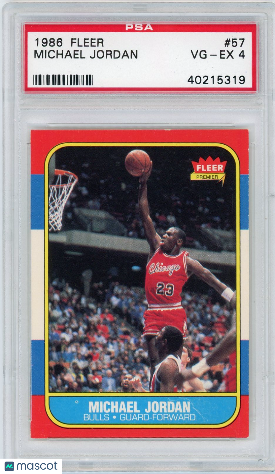 1986 Fleer Michael Jordan #57 PSA 4