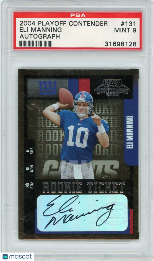 2004 Playoff Contenders Eli Manning #131 Autograph PSA 9