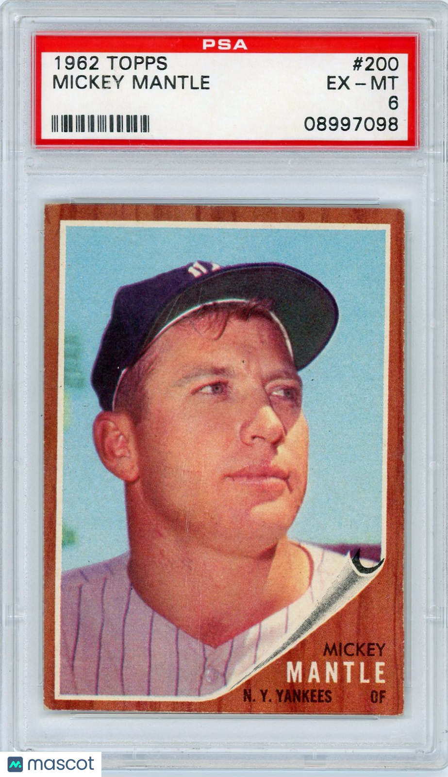 1962 Topps Mickey Mantle #200 PSA 6