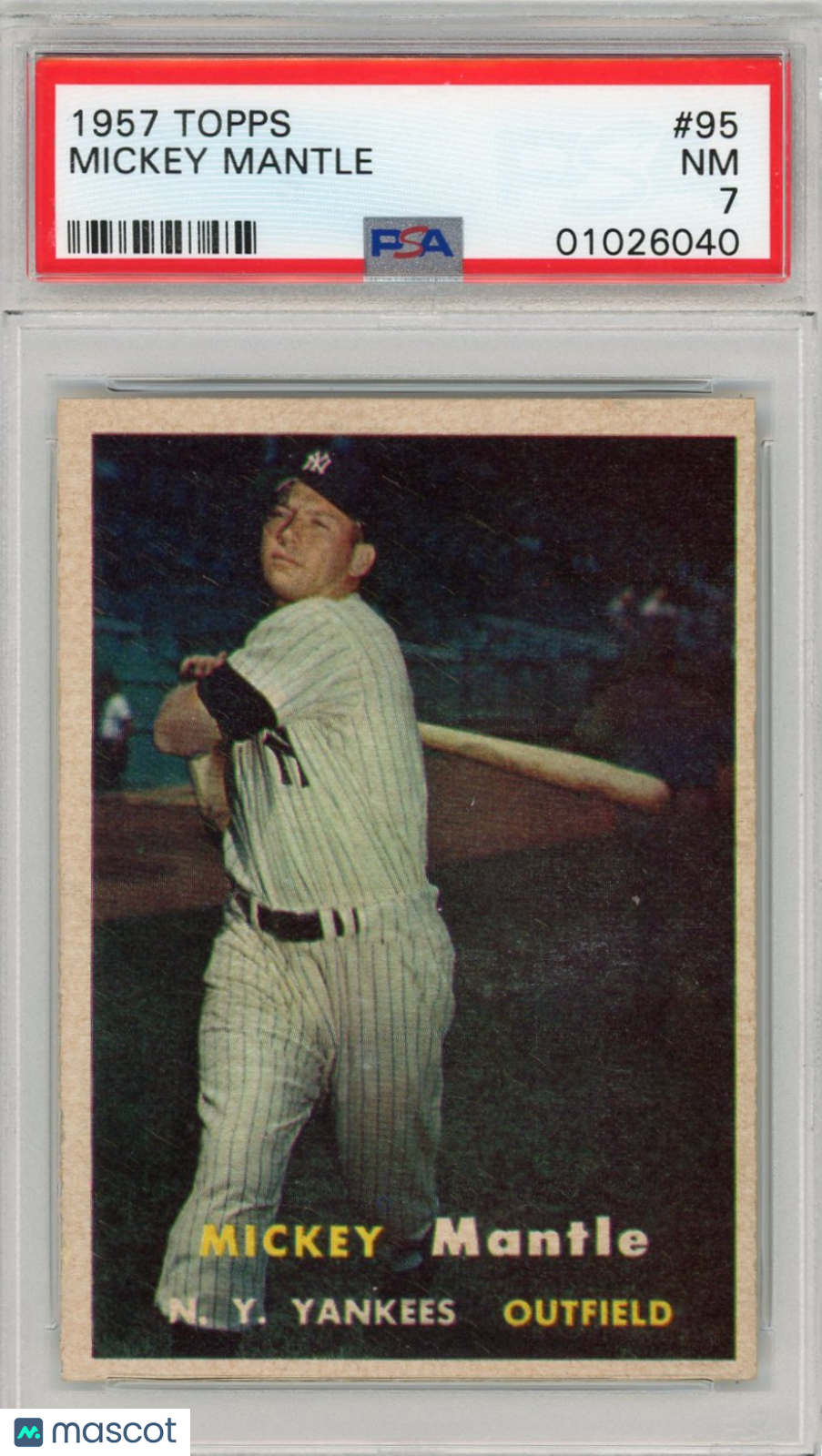 1957 Topps Mickey Mantle #95 PSA 7