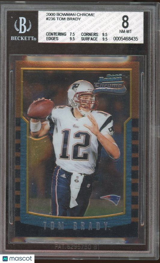 2000 Bowman Chrome Tom Brady #236 BGS 8