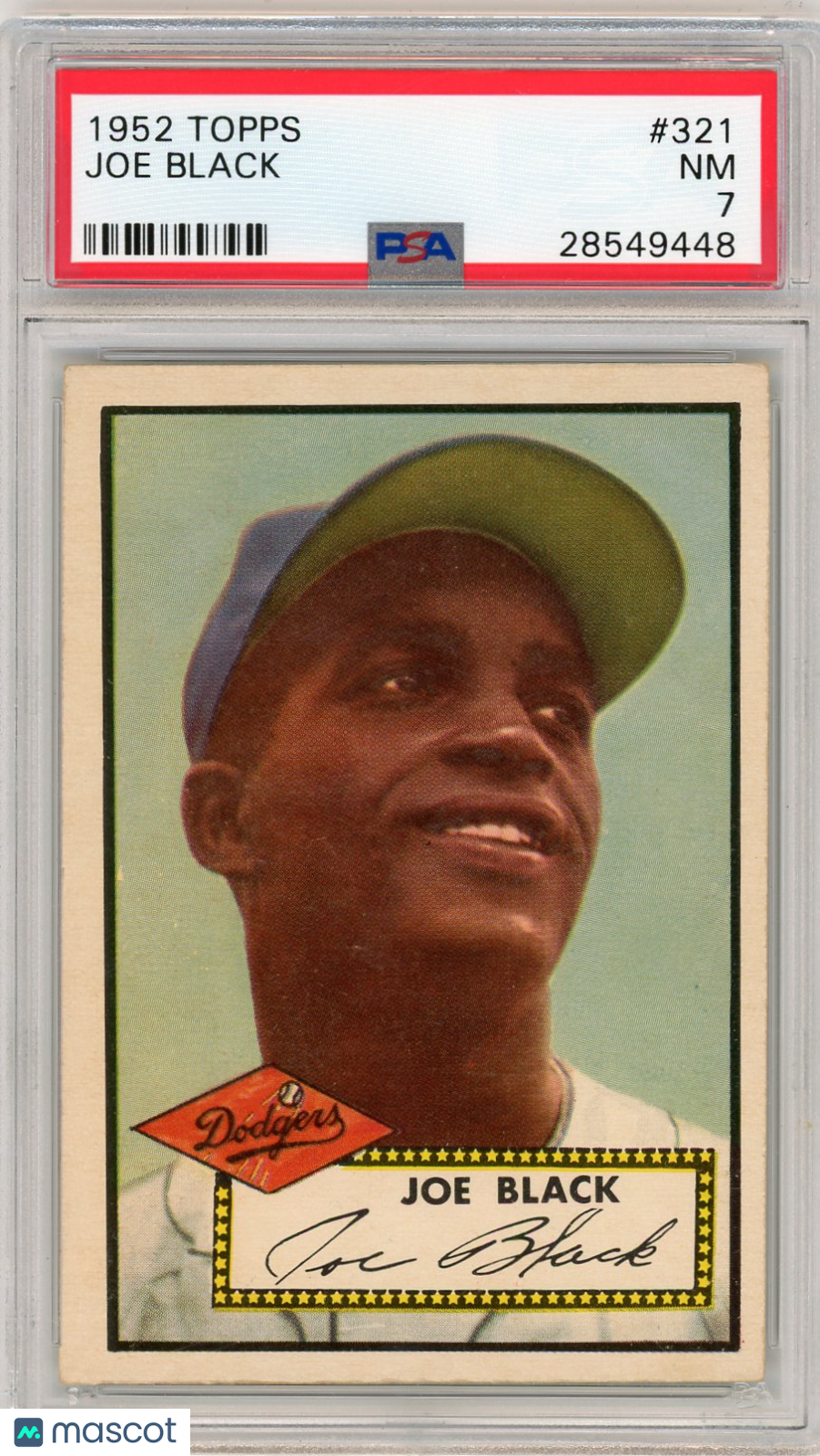 1952 Topps Joe Black #321 PSA 7