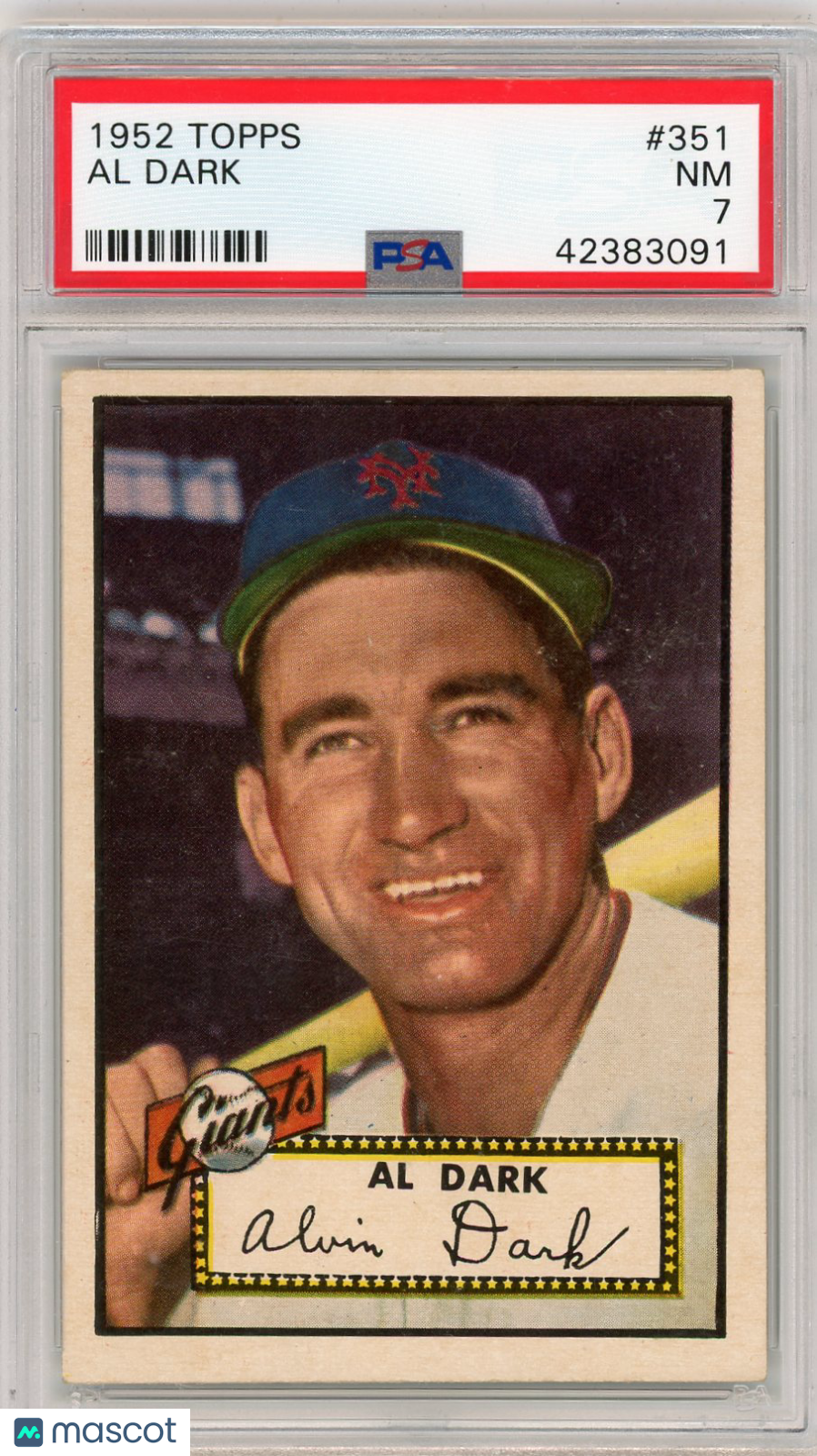 1952 Topps Al Dark #351 PSA 7