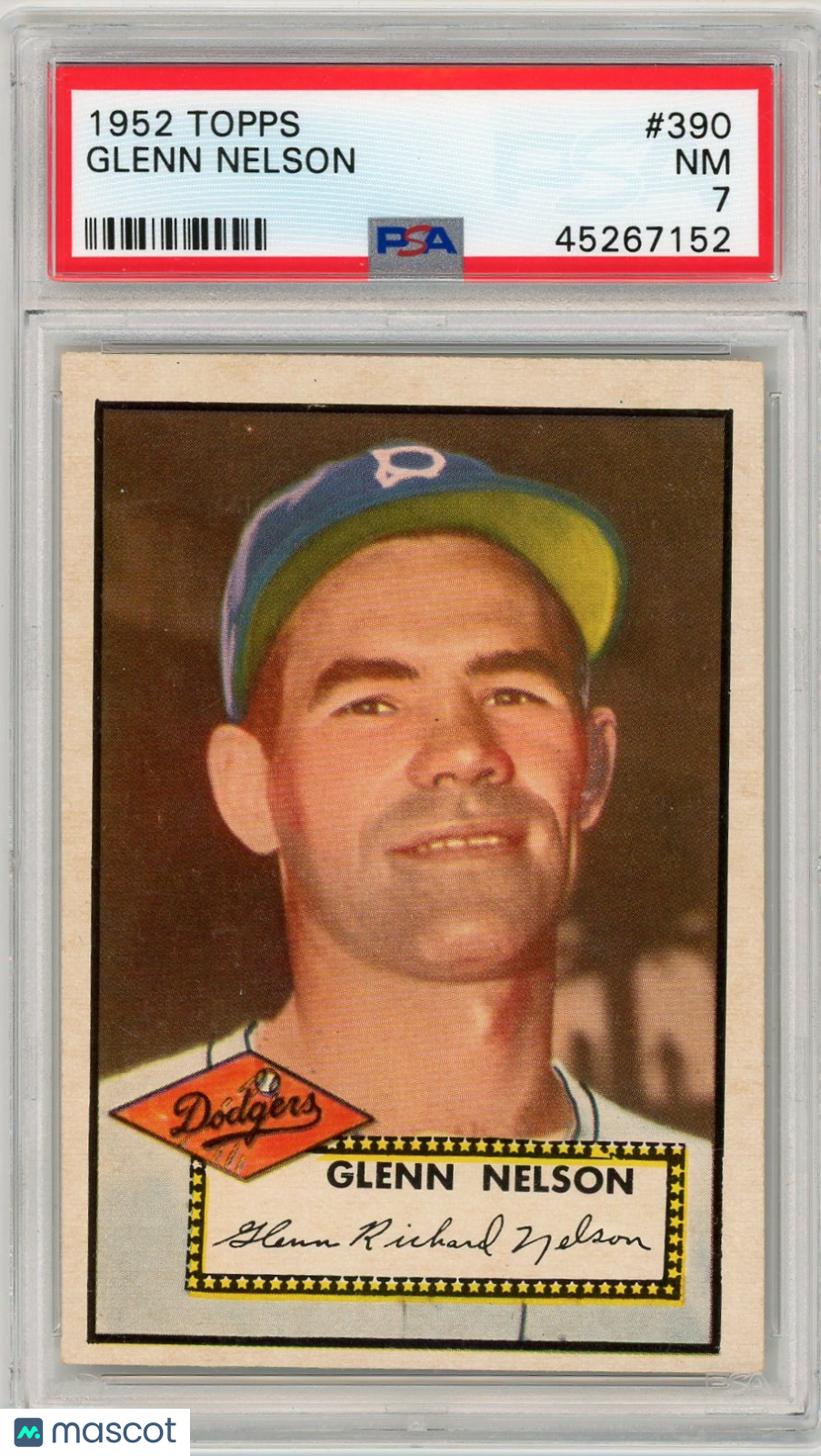 1952 Topps Glenn Nelson #390 PSA 7