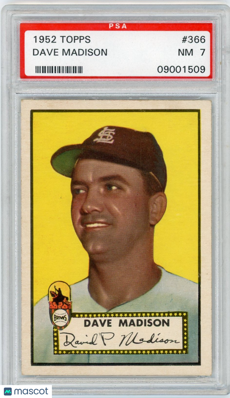 1952 Topps Dave Madison #366 PSA 7