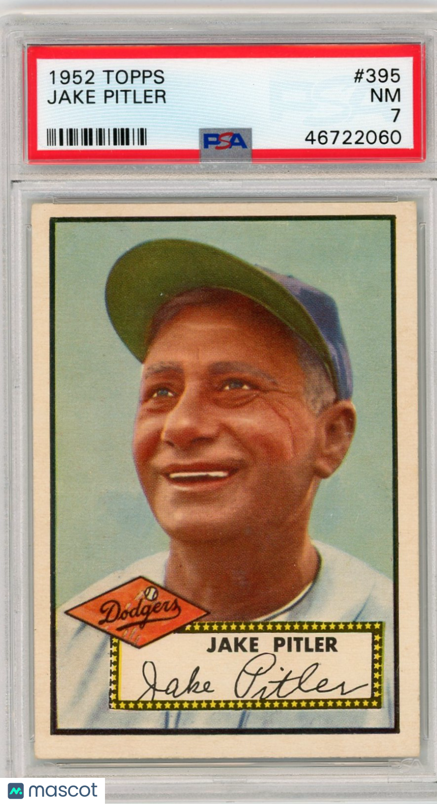 1952 Topps Jake Pitler #395 PSA 7