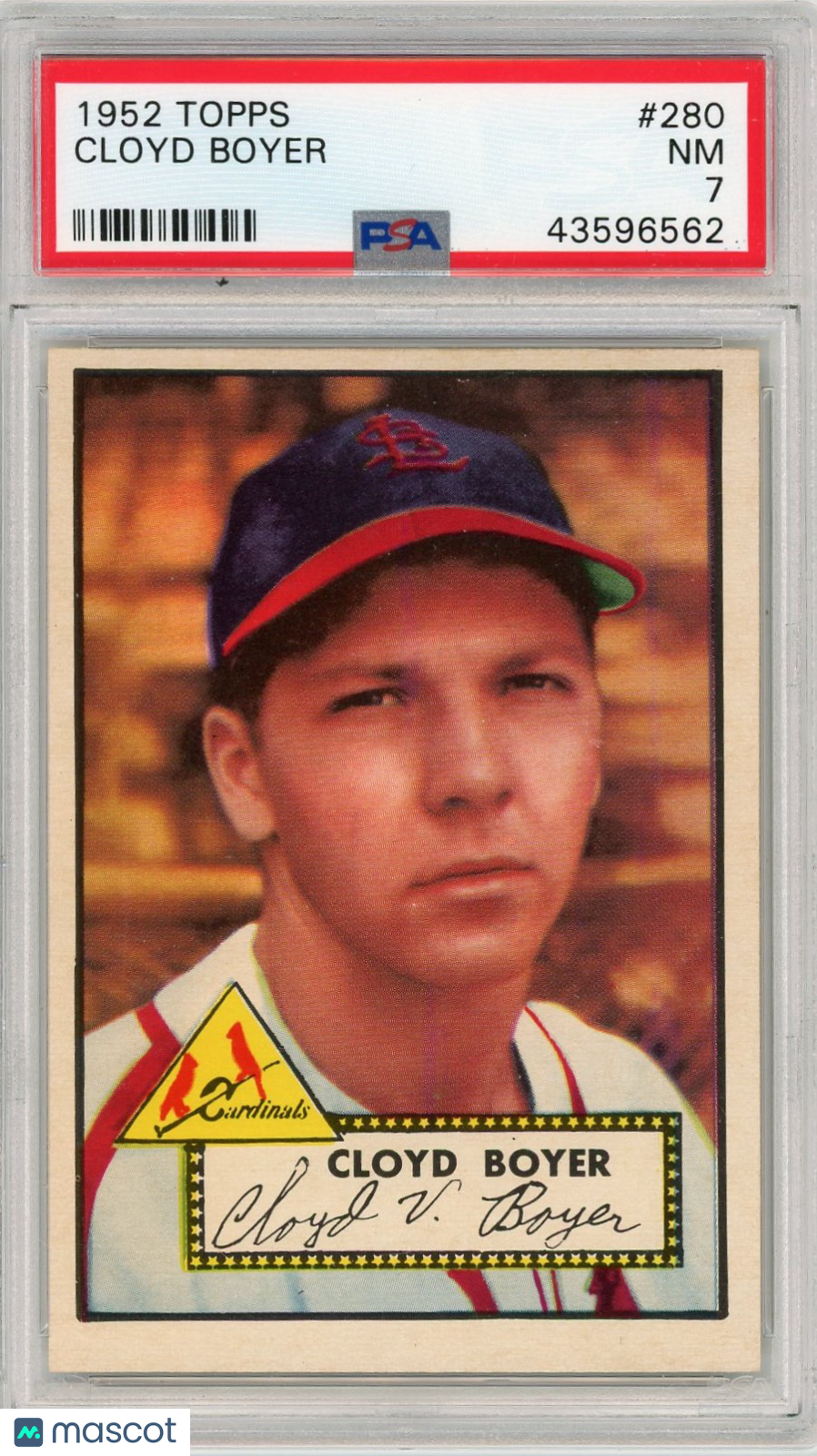 1952 Topps Cloyd Boyer #280 PSA 7