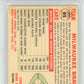 1956 Topps Braves Team #95 No Date, Name Left WHT. BK. PSA 8