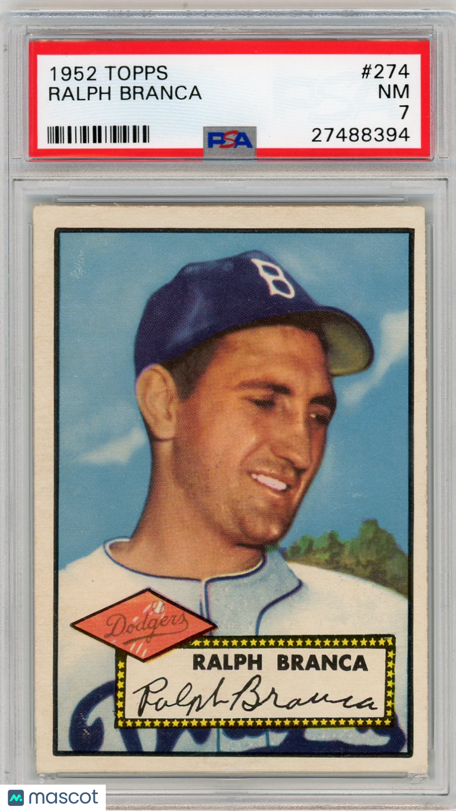 1952 Topps Ralph Branca #274 PSA 7