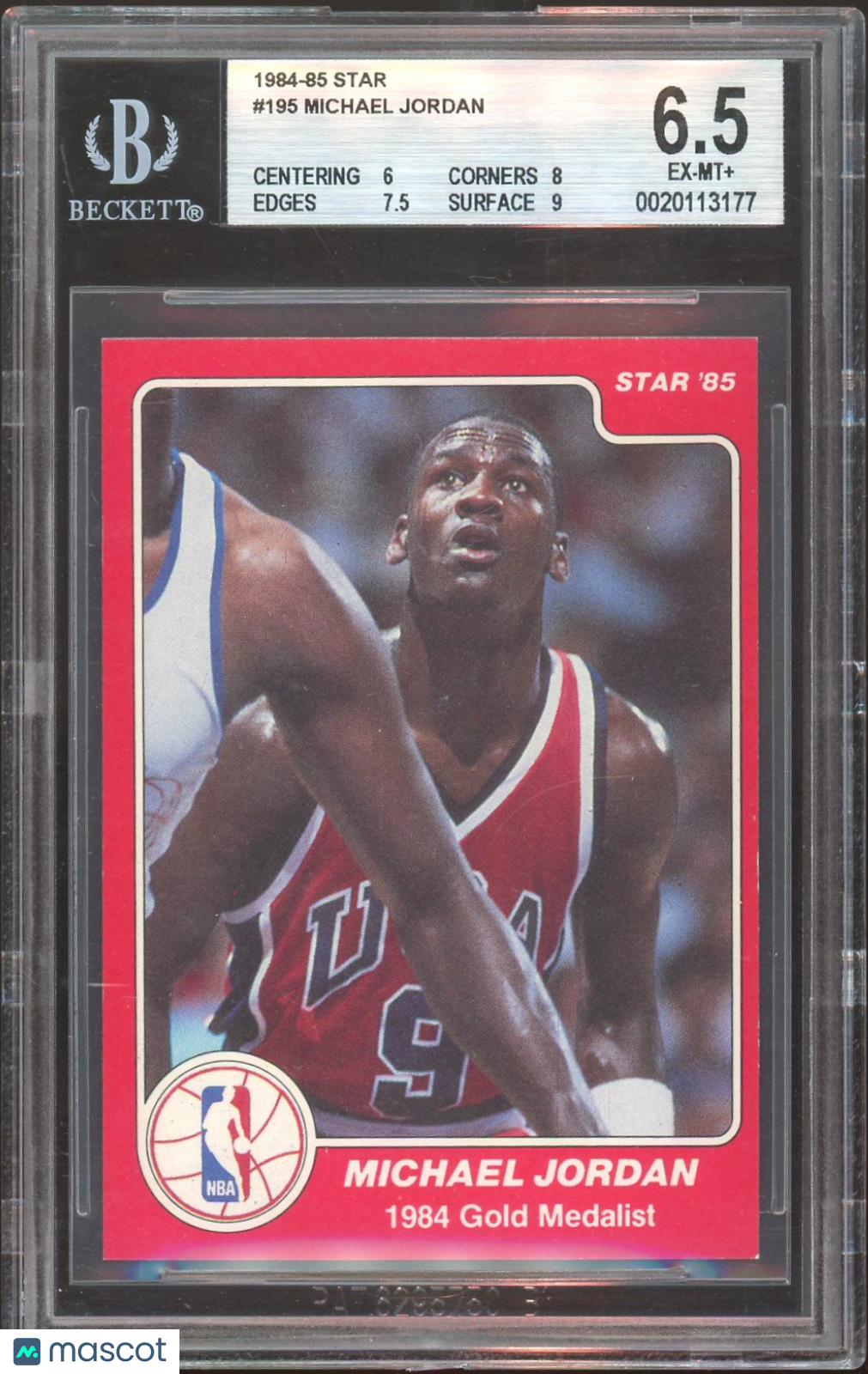 1984 Star Michael Jordan OLY ! #195 BGS 6.5