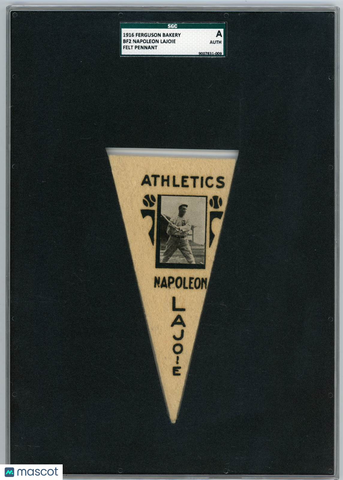 1916 Ferguson Bakery Napoleon Lajoie #BF2 Felt Pennant SGC A