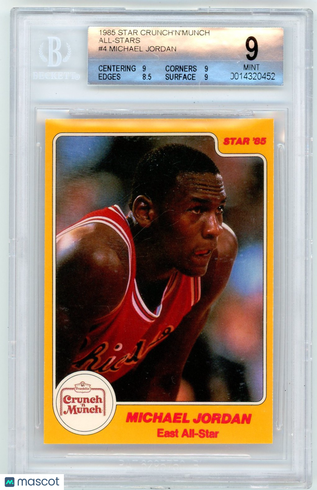 1985 Star Crunch'n'Munch All-Stars Michael Jordan ! #4 BGS 9