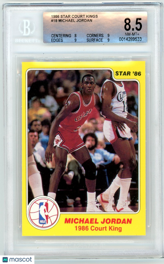 1986 Star Court Kings Michael Jordan #18 BGS 8.5