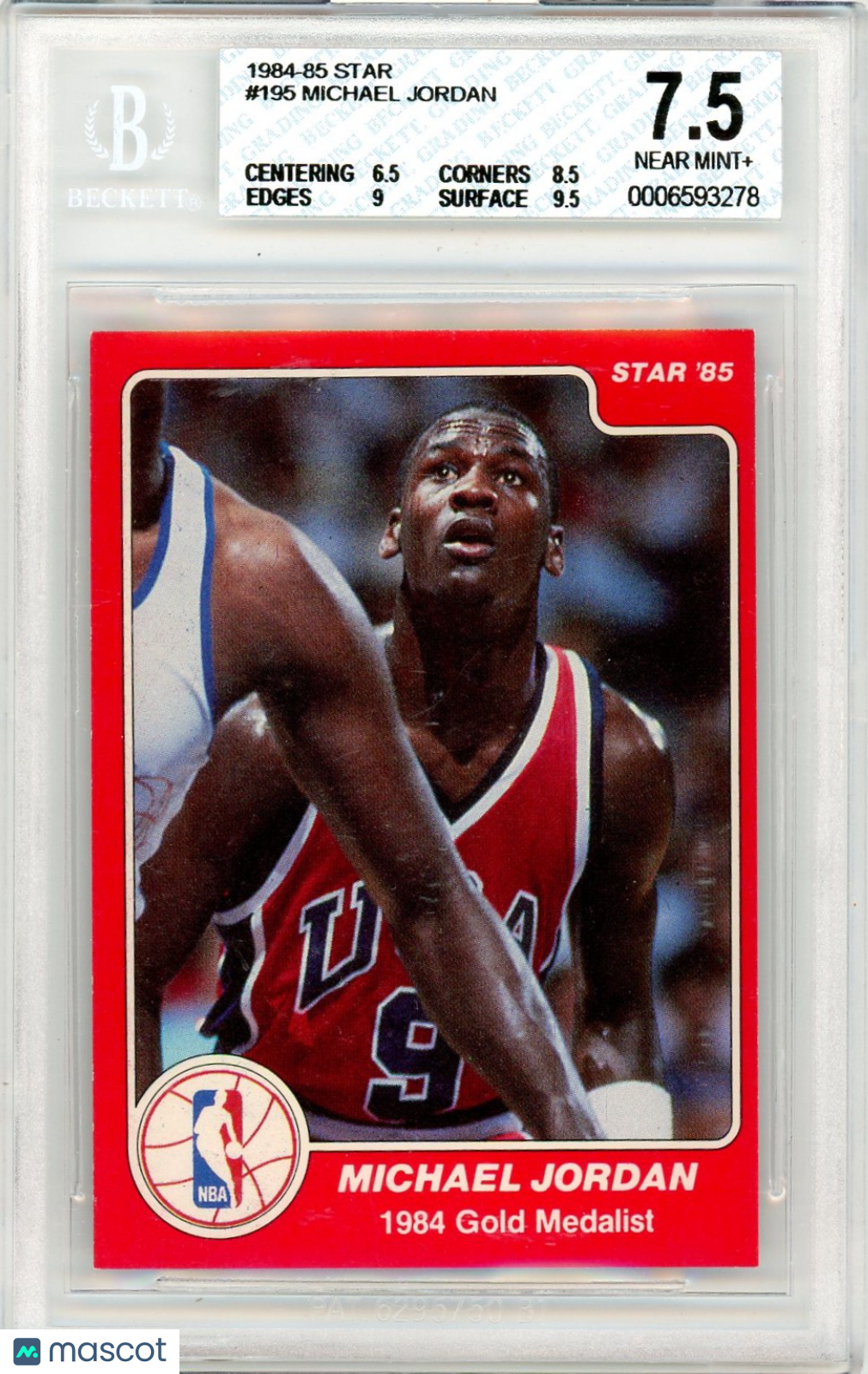 1984 Star Michael Jordan #195 BGS 7.5