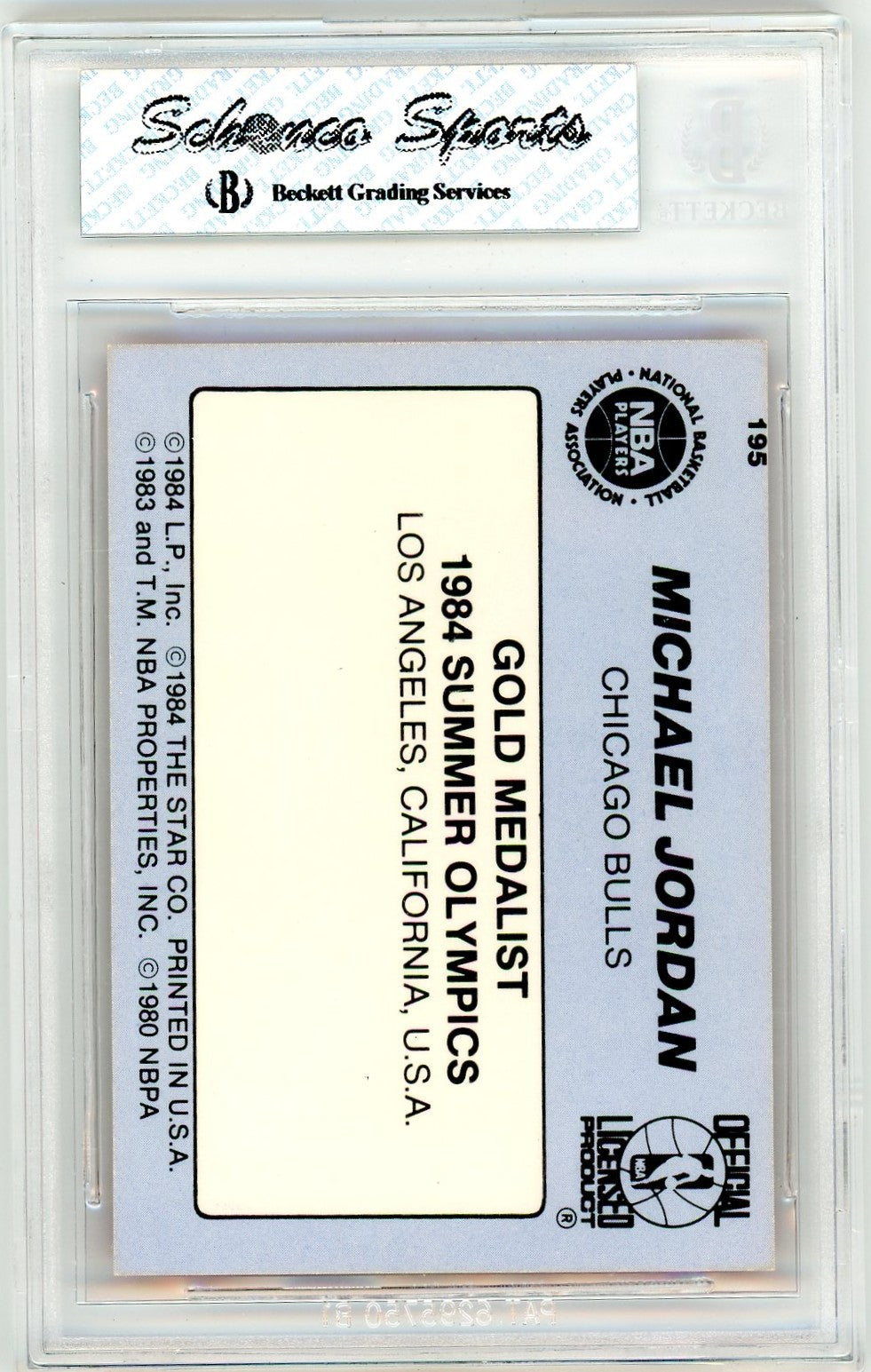 1984 Star Michael Jordan #195 BGS 7.5