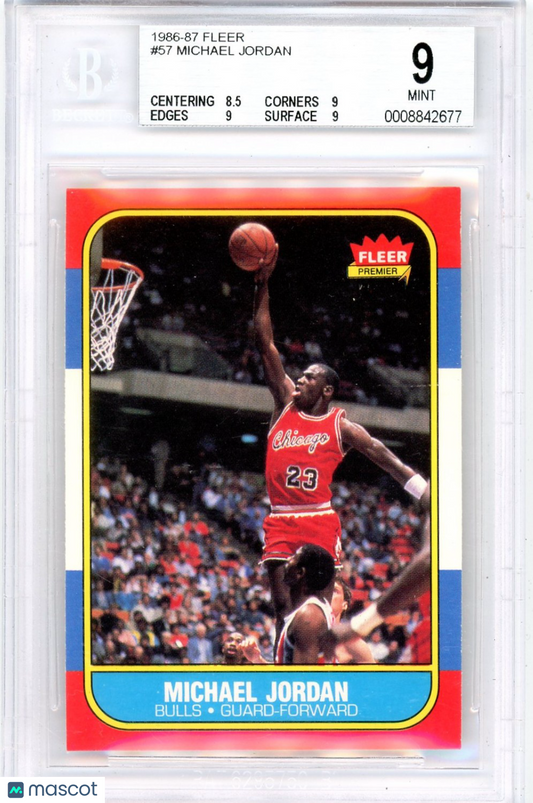1986 Fleer Michael Jordan #57 BGS 9 Rookie