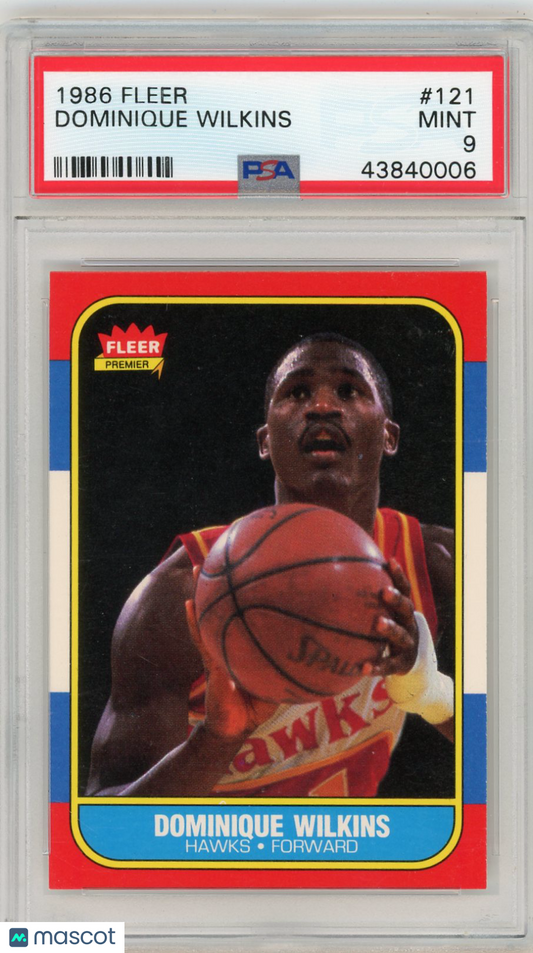 1986 Fleer Dominique Wilkins #121 PSA 9
