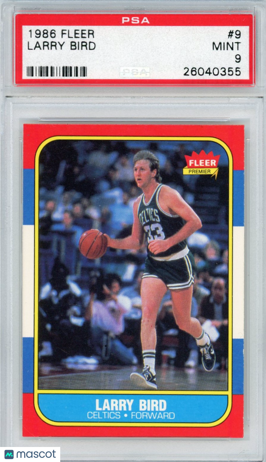 1986 Fleer Larry Bird #9 PSA 9