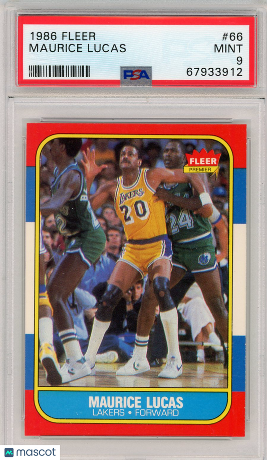 1986 Fleer Maurice Lucas #66 PSA 9