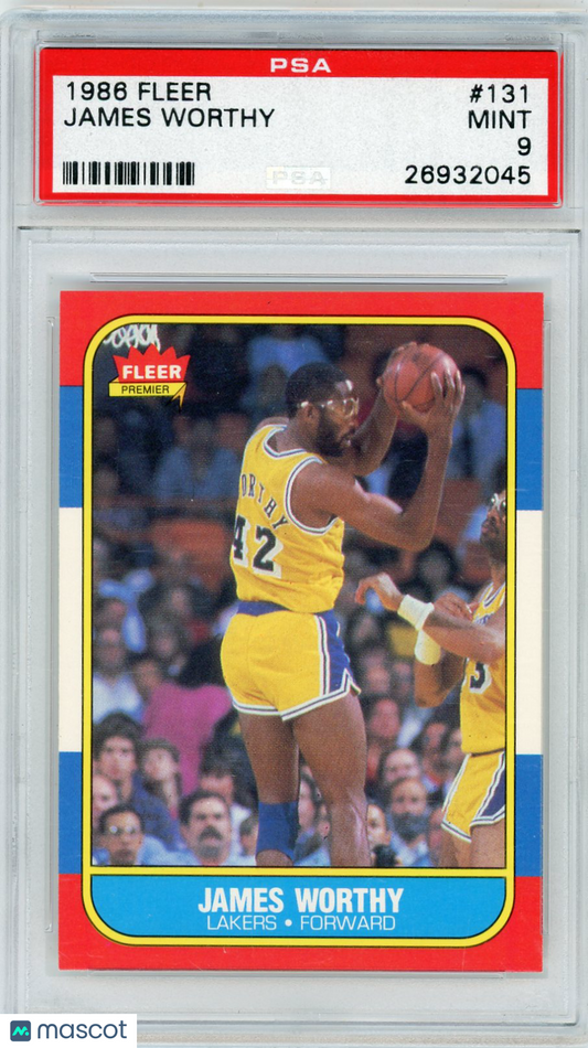 1986 Fleer James Worthy #131 PSA 9