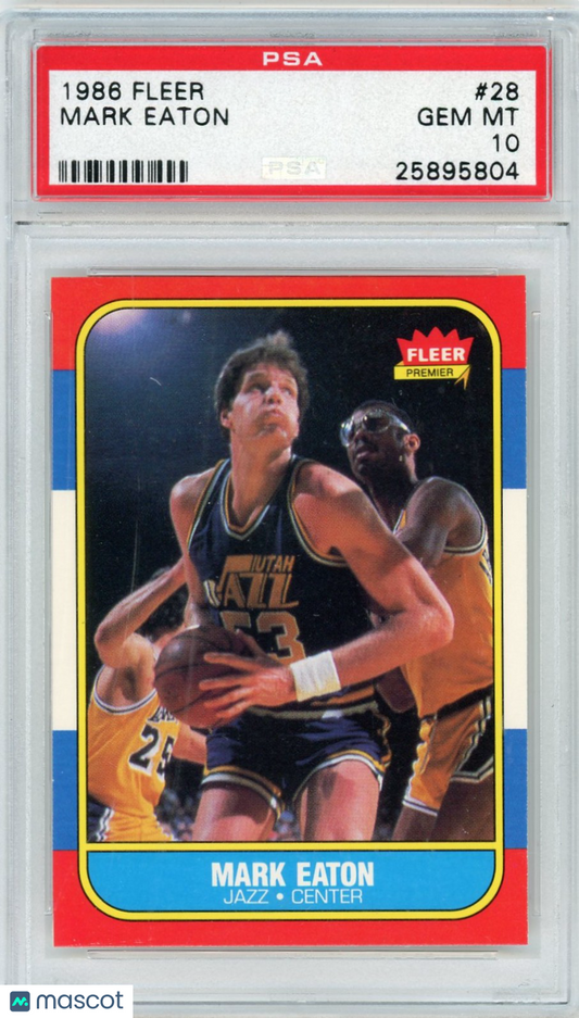 1986 Fleer Mark Eaton #28 PSA 10