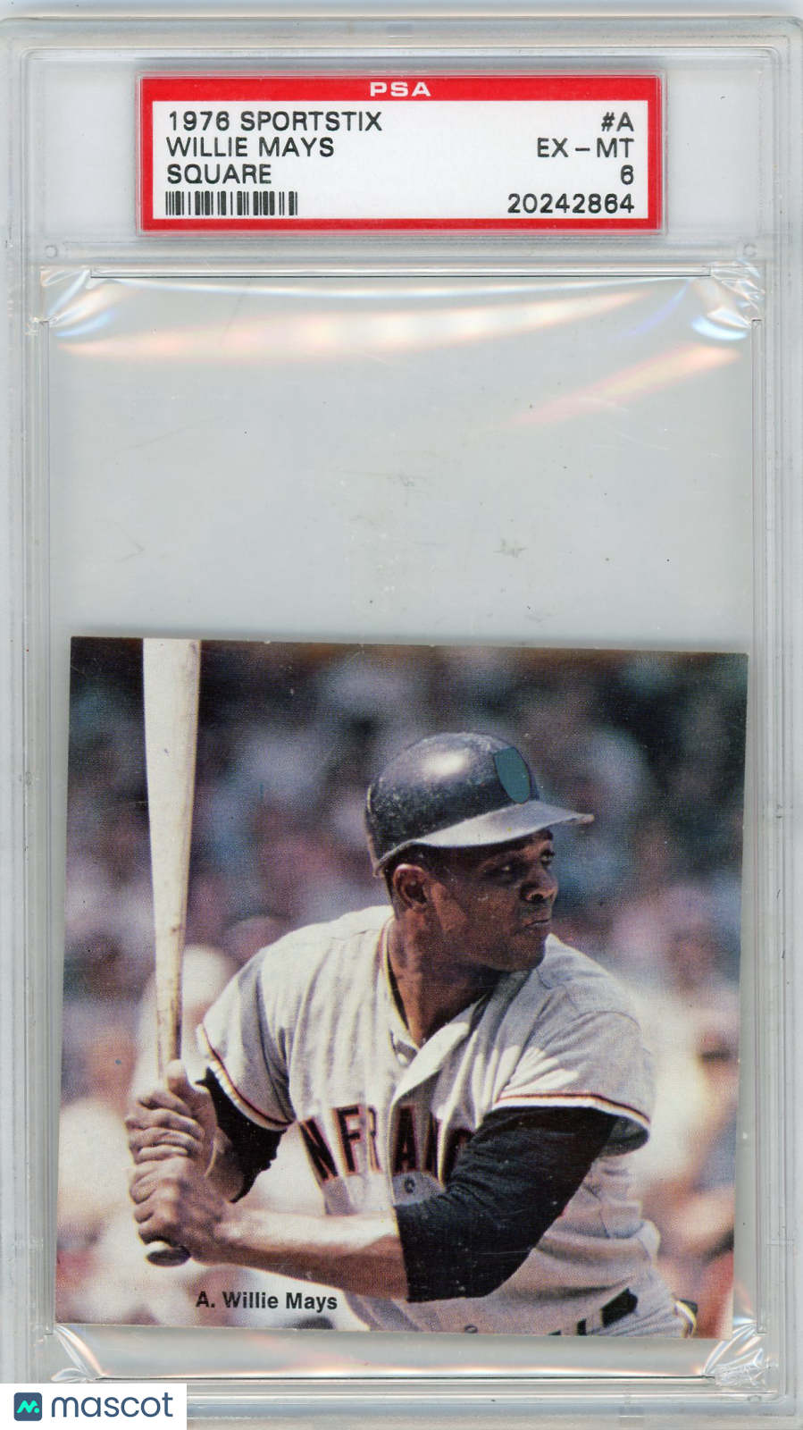 1976 Sportstix Willie Mays #A Square PSA 6