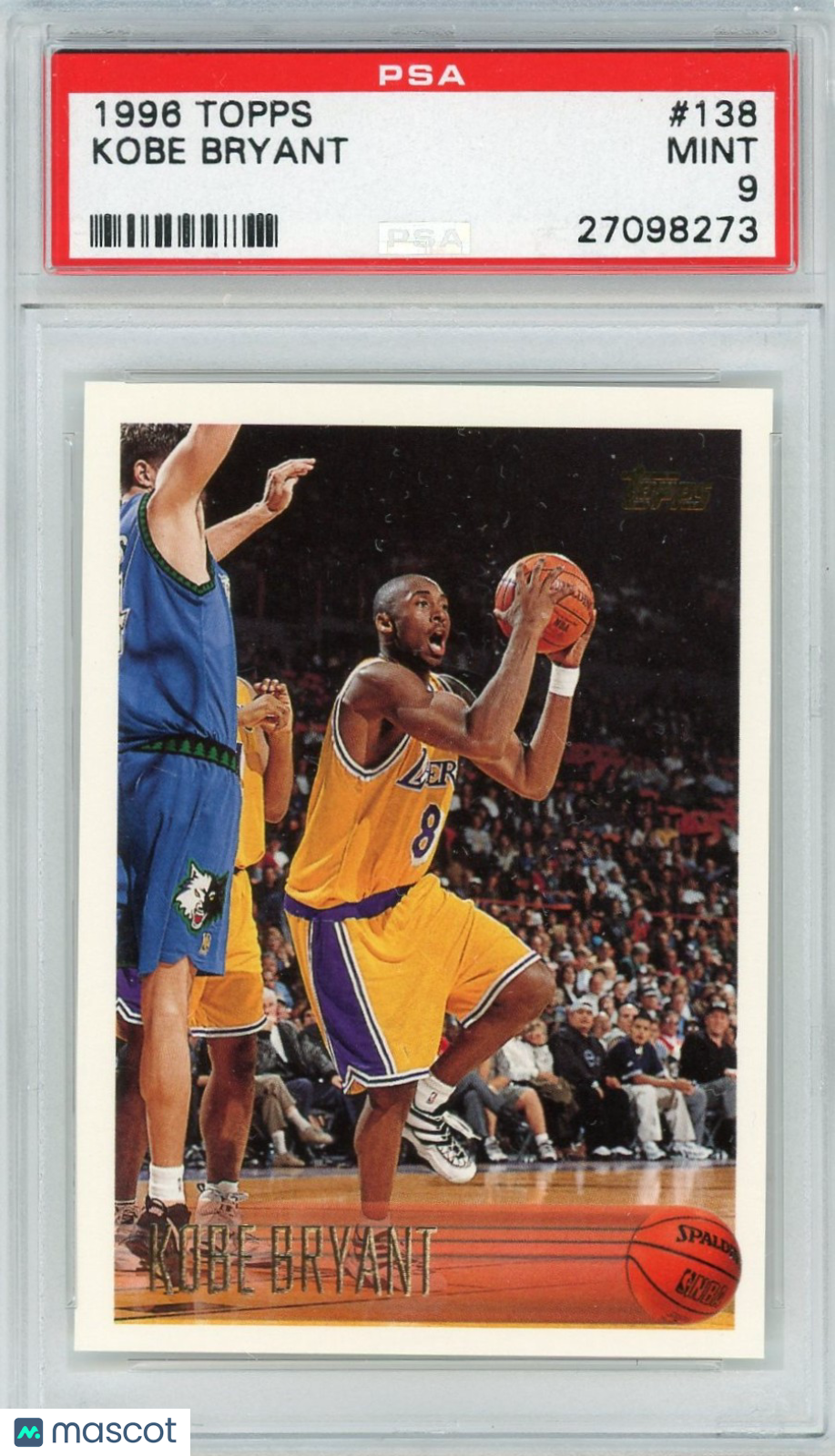 1996 Topps Kobe Bryant #138 PSA 9
