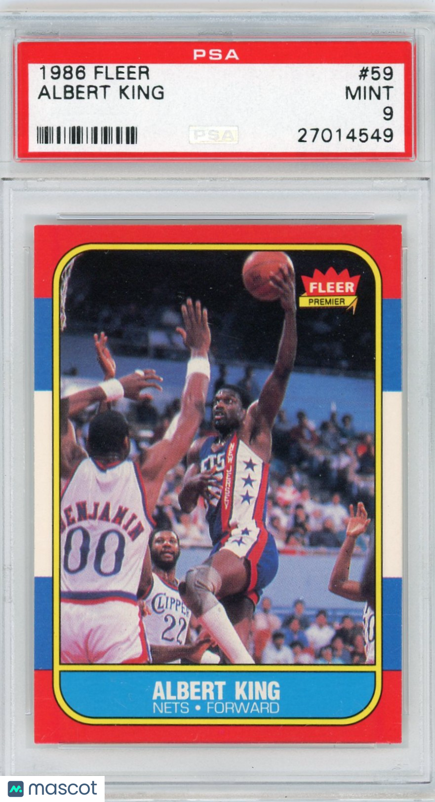 1986 Fleer Albert King #59 PSA 9
