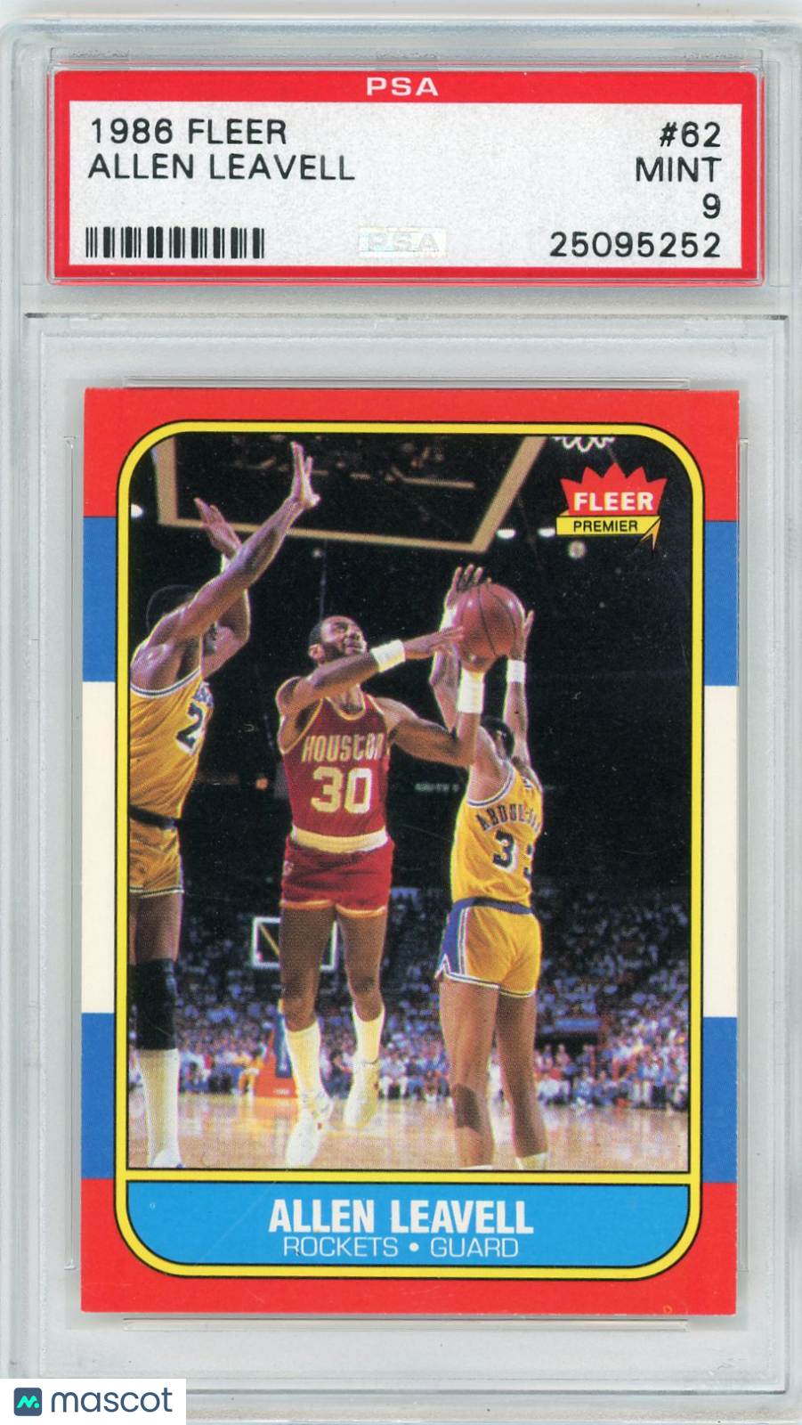 1986 Fleer Allen Leavell #62 PSA 9