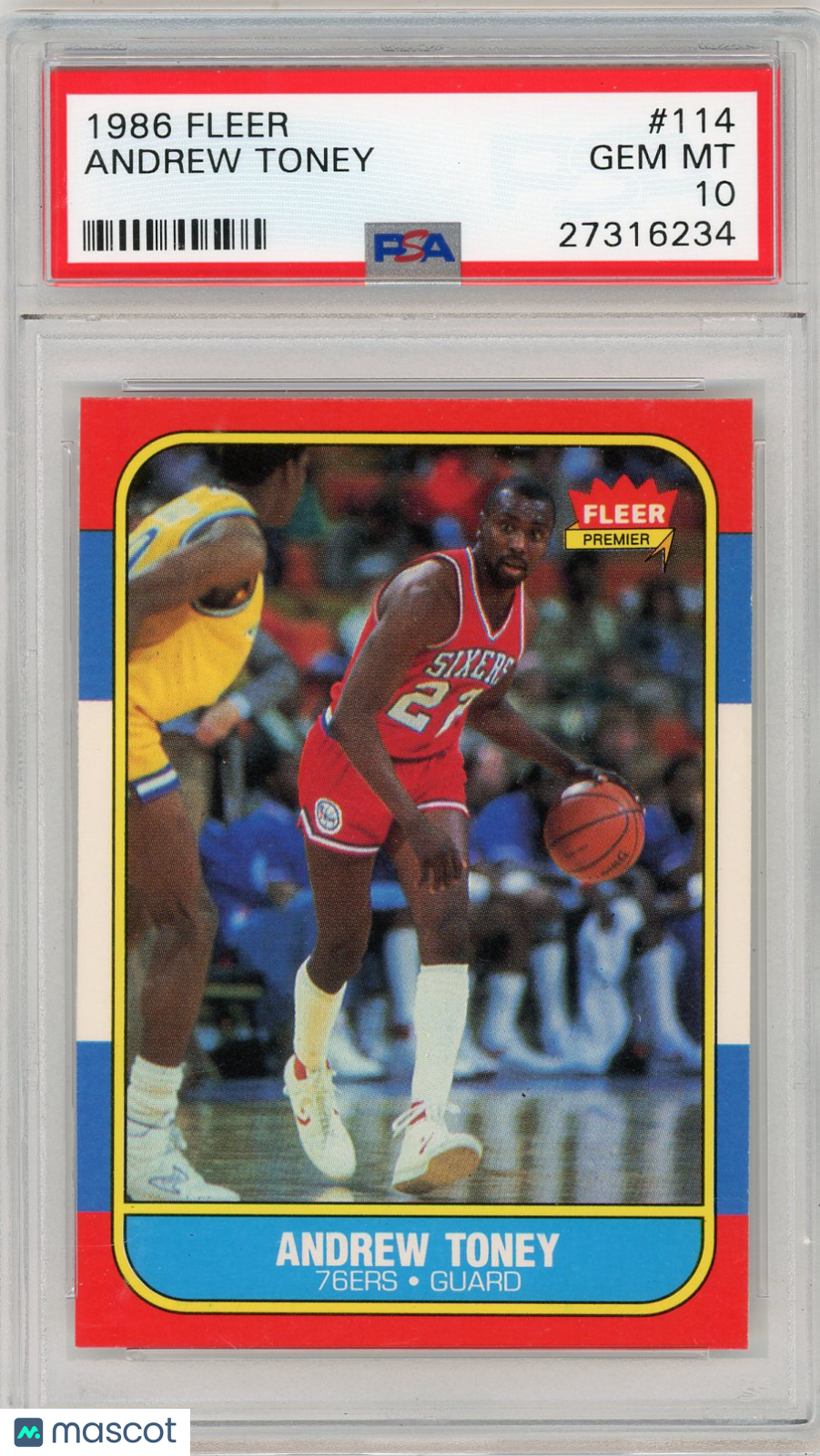 1986 Fleer Andrew Toney #114 PSA 10