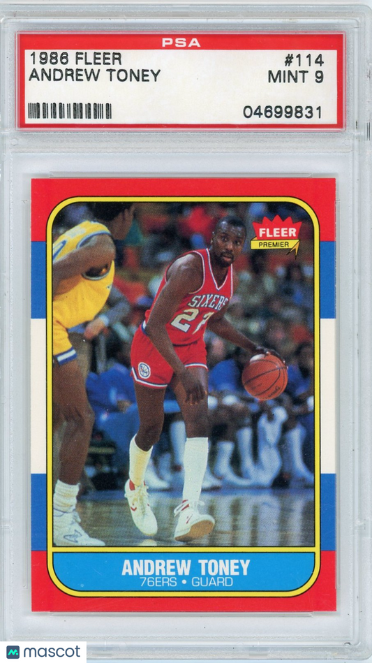 1986 Fleer Andrew Toney #114 PSA 9