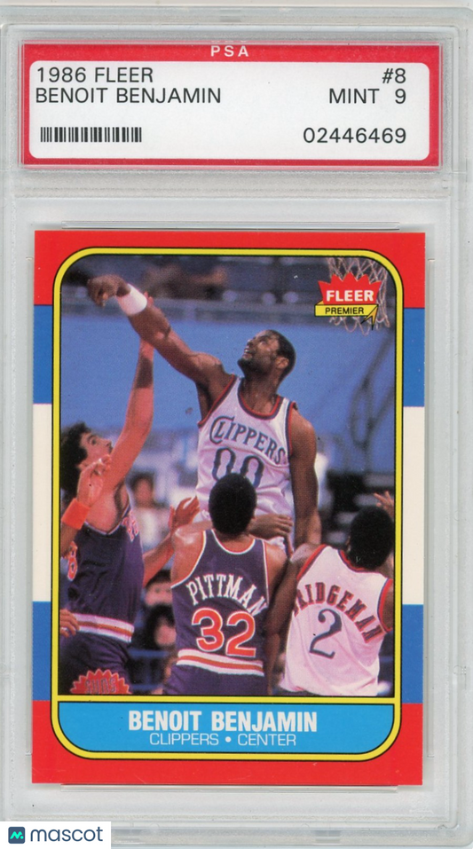 1986 Fleer Benoit Benjamin #8 PSA 9