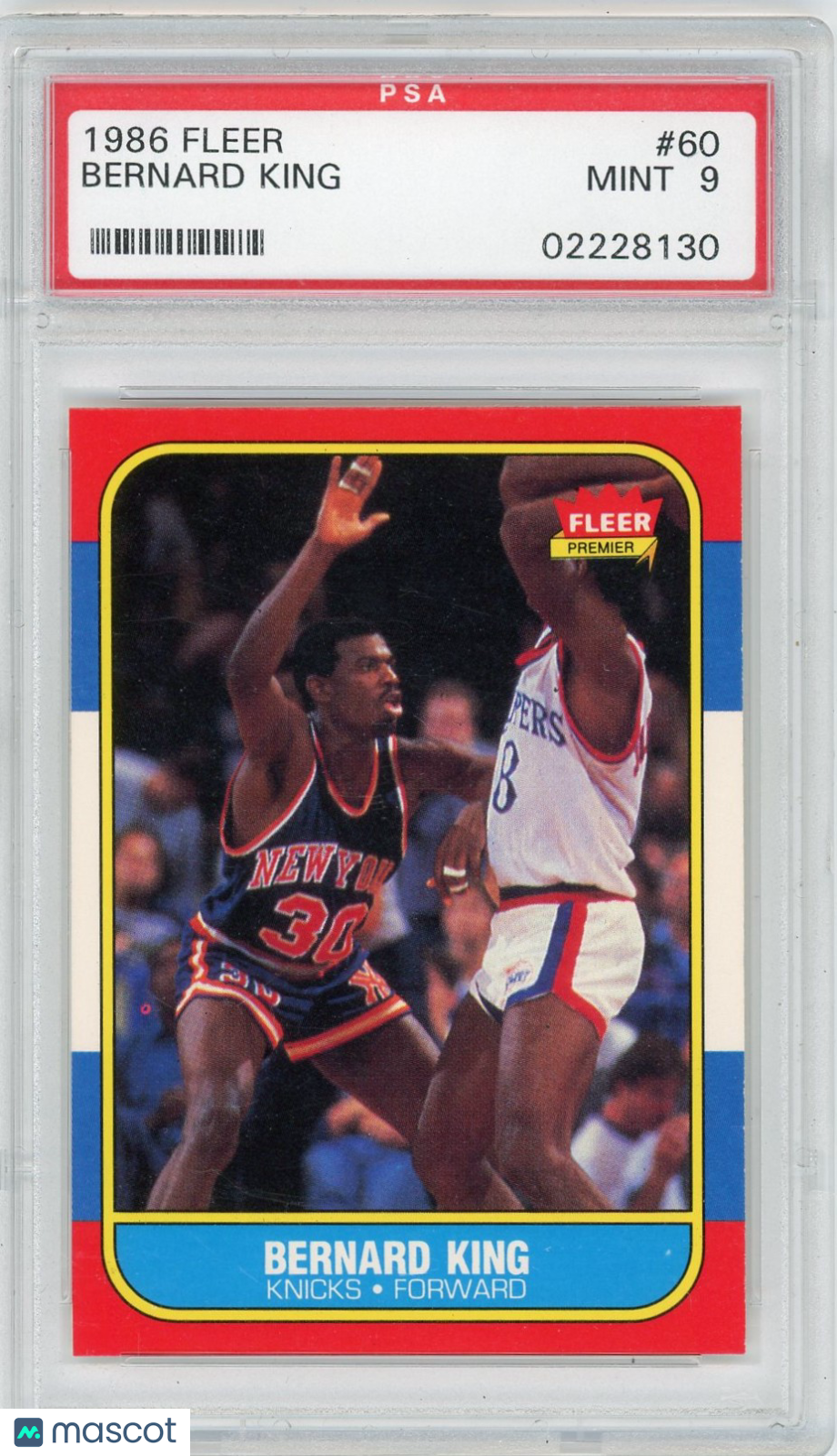 1986 Fleer Bernard King #60 PSA 9